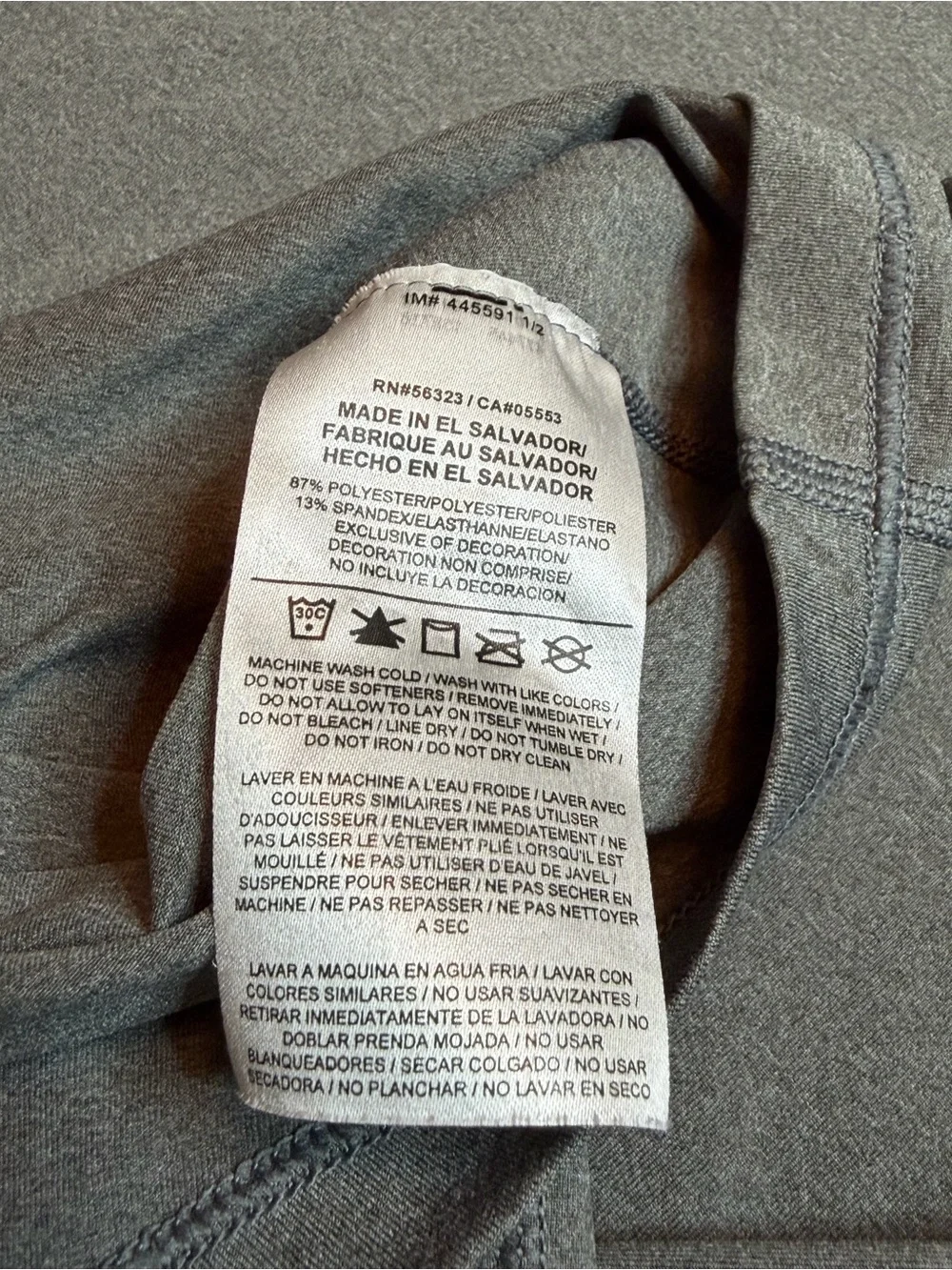 Nike Womens Grey Dri-FIT Long Sleeve V-Neck Shirt with Thumb Holes XL